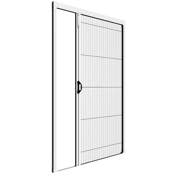 Moustiquaires plissées ouverture latérale pour les fenêtres et les portes-fenêtres.