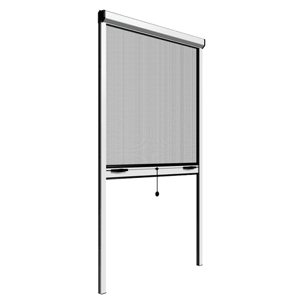 Moustiquaires plissées ouverture verticale pour les fenêtres.